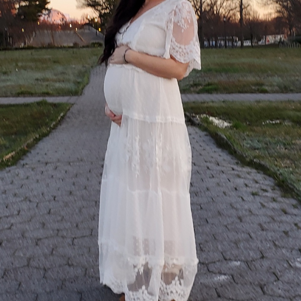 White Boho Lace Dress